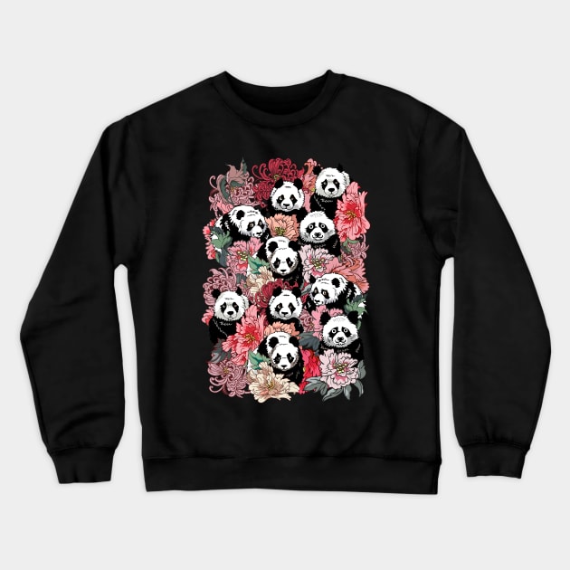 Because Panda Crewneck Sweatshirt by huebucket